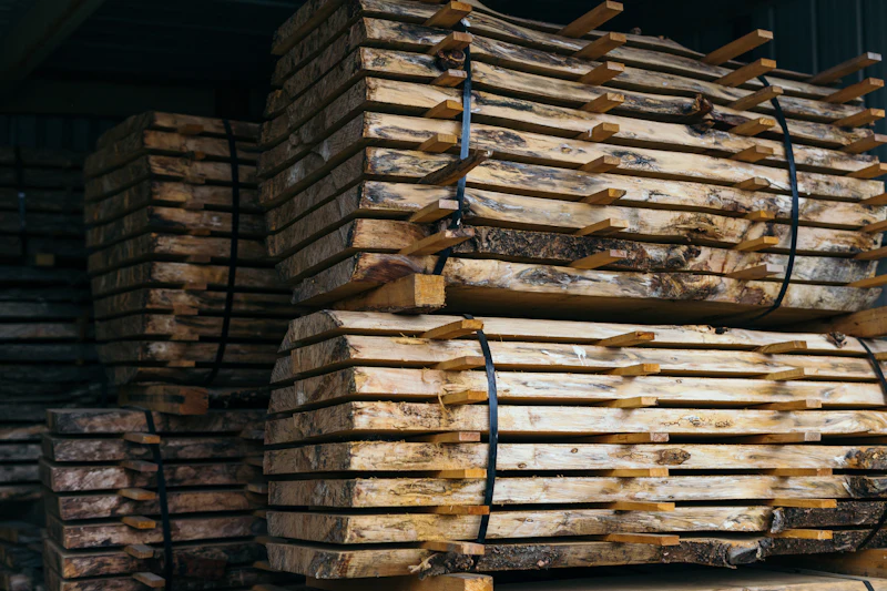 Bundled live-edge boards